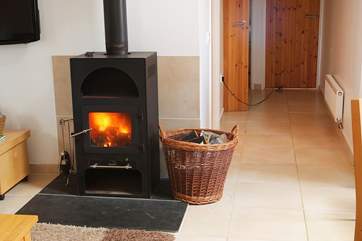 The wood-burner will keep you toasty on those cooler days and evenings.