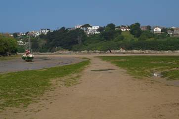 The Gannel Estuary at low tide.