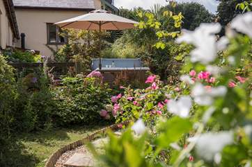 The beautiful patio (with hot tub) and terrace.
