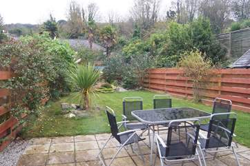 Looking out to the garden from the living-room.