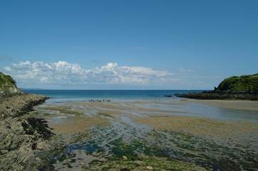 Portmellon beach is just along the road.