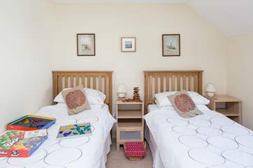 The twin bedroom, bedroom 3 is at the front of the house.