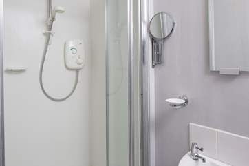 The en suite shower room.