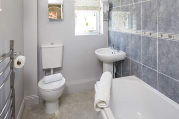 The first floor family bathroom.