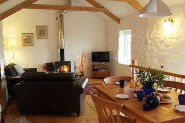 The open plan living-room is on the first floor.