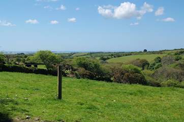 Wonderful views across the countryside, views of RNAS Culdrose and the blue seas on The Lizard.
