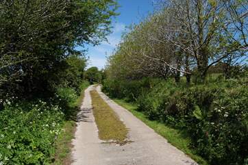 The lanes to the cottage are narrow in places, but there are lots of passing places along your route.