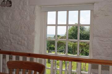 The large picture window with countryside views whilst you dine.