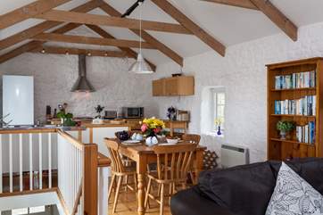 The open plan living space on the first floor is lovely and light.