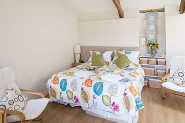 The annexe, approached by a path and stone steps from the main house. The bed (Bedroom 7) can be made up either as a double or twins.