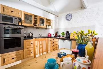 The kitchen-area is well-equipped.