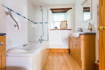 The bathroom.