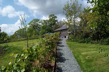 The footpath from the parking-area down to the cottage.