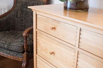 Solid oak furniture.