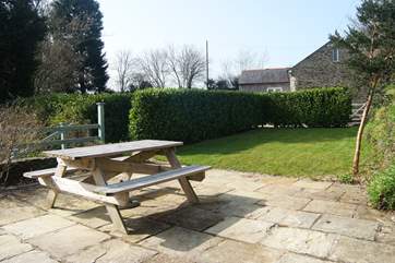 The patio.