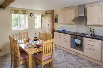 The stable-door allows the fresh country air in to add to that holiday atmosphere.