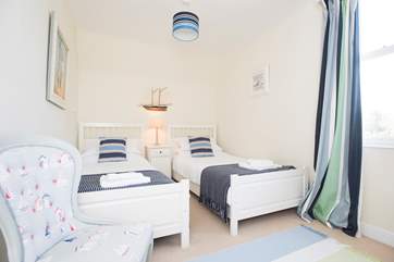 A twin bedroom.