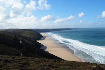 There are fabulous views from the nearby coastal footpaths.
