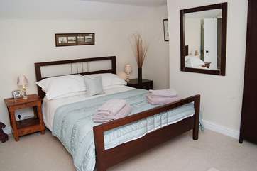 The king-size bed will suit most couples.