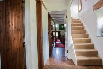 Stairs lead up to the first floor bedrooms.