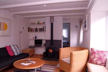 The open plan living-area.