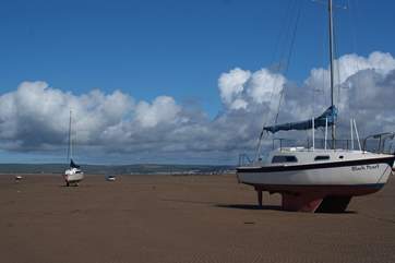 This is the beach at nearby Instow, a great place for long walks and it is dog-friendly all year round.