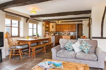 The open plan living-room is very comfortable.