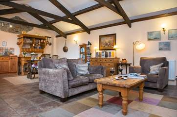 The living-area is very spacious and very comfortable.