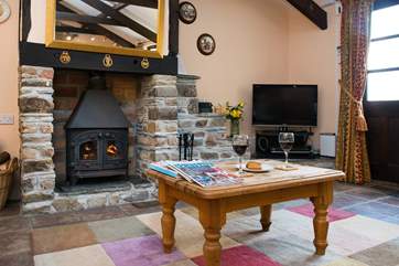 The wood-burner makes this a great holiday cottage all year round.