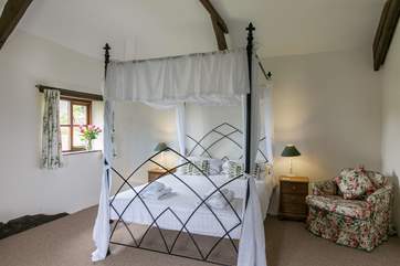 The spacious first floor double bedroom.
