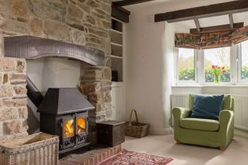A warming wood-burner for cooler days.