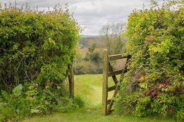 This gateway leads from the lawn to the meadow.