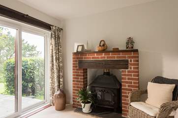 Patio doors lead from the study to the garden.