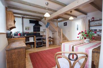 The kitchen/dining-area.