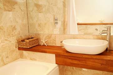 The en suite bathroom on the ground floor.
