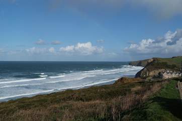 Watergate Bay where you can ride the waves, enjoy the view whilst dining at Fifteen Cornwal or don your walking boots and take to the coastal footpath.