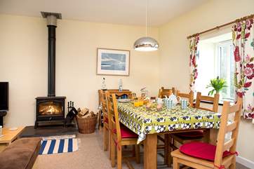 The toasty wood-burner makes this a perfect retreat all year round.