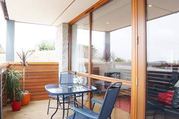 The balcony outside the living-room.