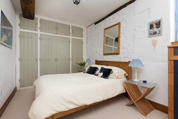 This is another view of the double bedroom - with masses of storage space.