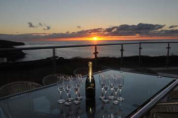A champagne sunset.