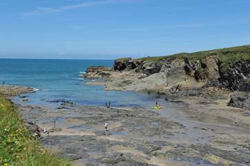 The beach at Port Gaverne.