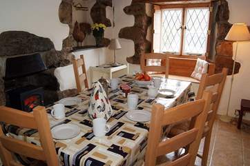 The separate dining-room with plenty of space to dine, play games or complete a jigsaw or two!