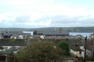 Looking towards Falmouth harbour from the balcony - even better when the weather is good!