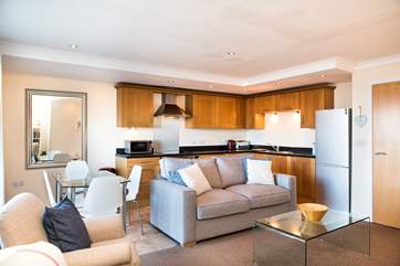 The open plan living area will ensure you can enjoy time together