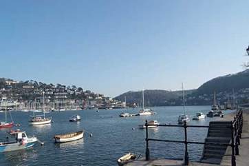 The river at Dartmouth is always full of craft of all shapes and sizes.