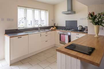 Well-equipped and spacious kitchen.