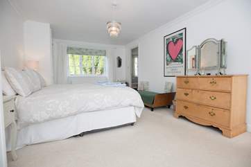 The spacious master bedroom.