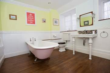The first floor family bathroom.