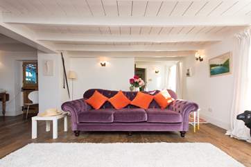 A comfortable sofa.