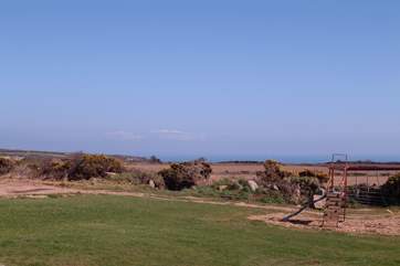 The garden has distant sea views.